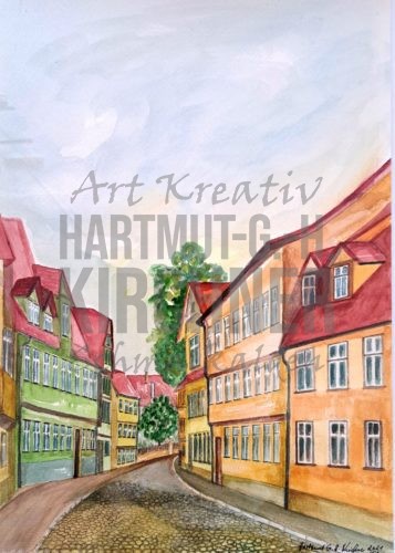 Haindorfsgasse-Ansicht aus Richtung Auergasse vor der Bombardierung