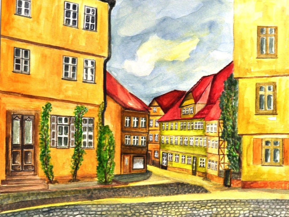 Haindorfsgasse 3 - Altstadt-Ansicht aus Richtung Entenplan vor der Bombardierung